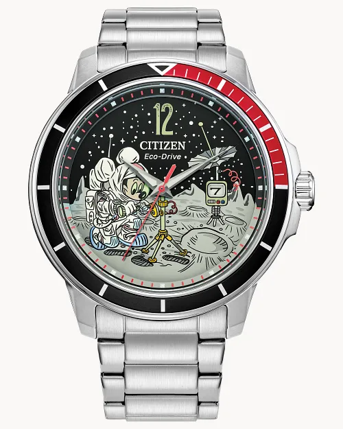 Mickey Astronaut Black Dial Stainless Steel Bracelet AW1709-54W Mickey Astronaut Black Dial Stainless Steel Bracelet AW1709-54W